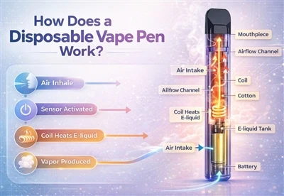 Kako djeluje jednokratna olovka za vape?